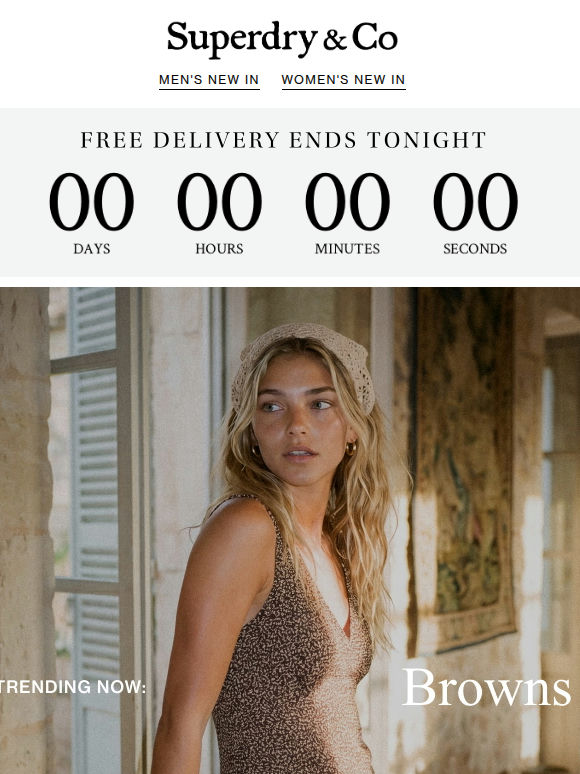 Free Delivery Ends Tonight + Shop Colour Trends