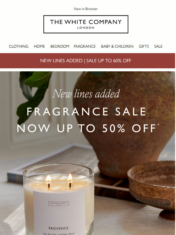 New lines added | Now up to 50% off fragrance