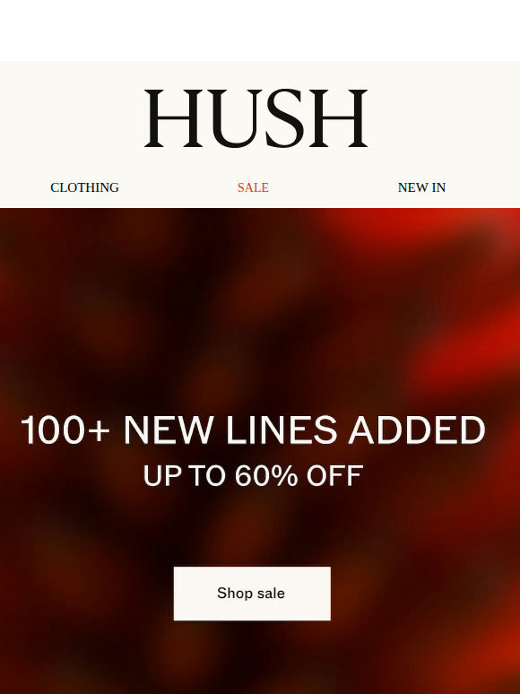 100+ new lines added to sale