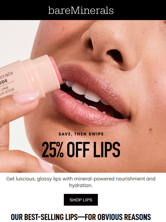 25% off all Lips