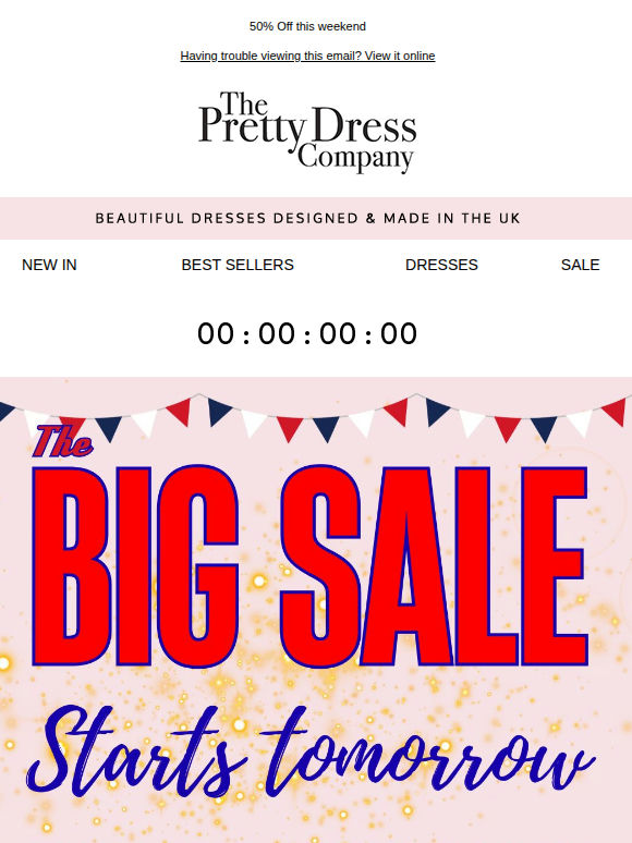 Starts Tomorrow: The BIG Sale – 50% Off