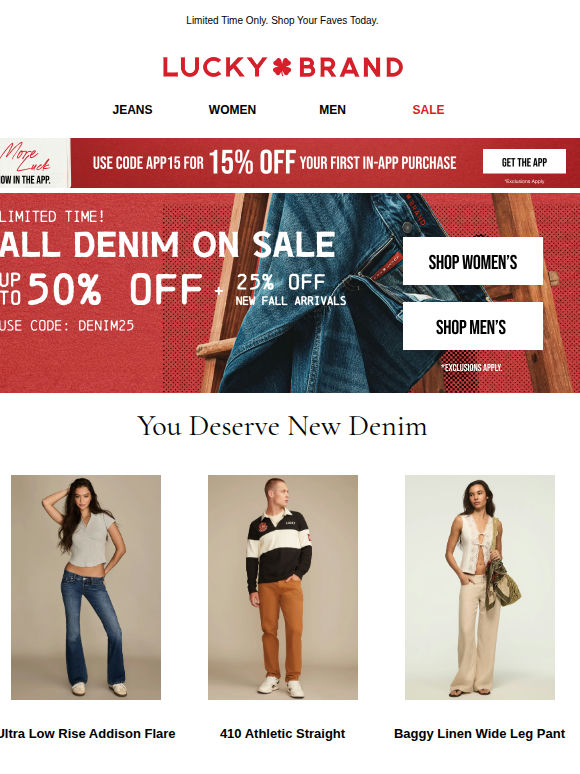 Up To 50% Off Denim NEVER Happens‼️