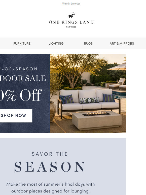 Savor the Season — Outdoor Collections, Up to 60% Off