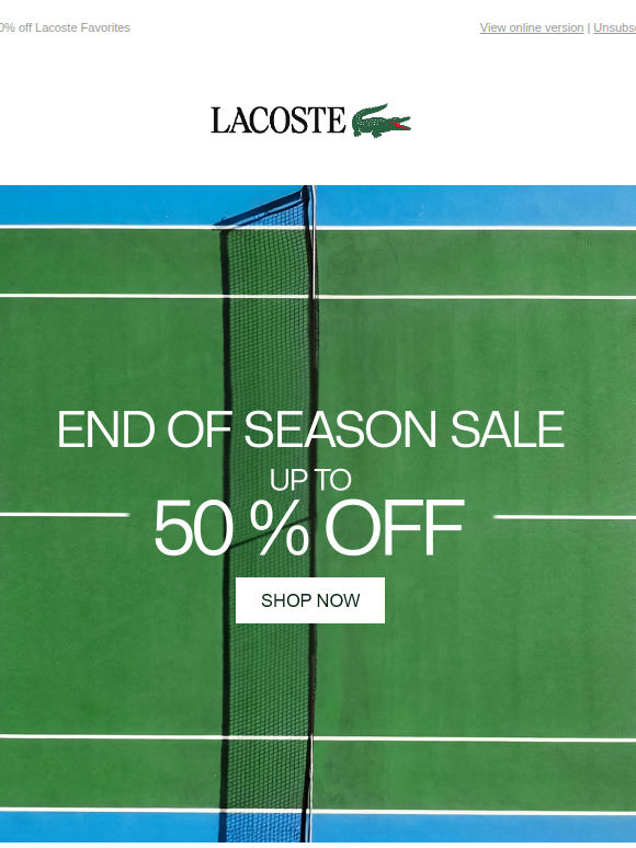 End of Season Sale
