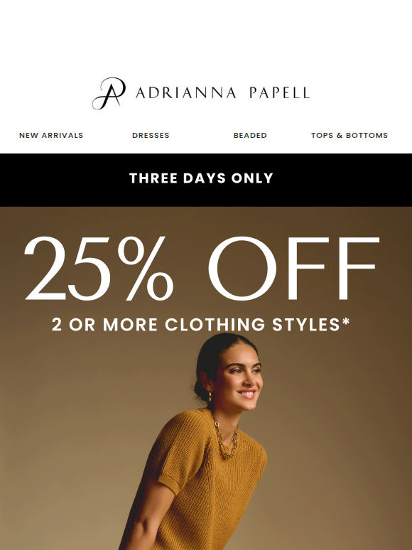 25% Off 2+ Clothing Styles 🥳 Your Fall Refresh For Less