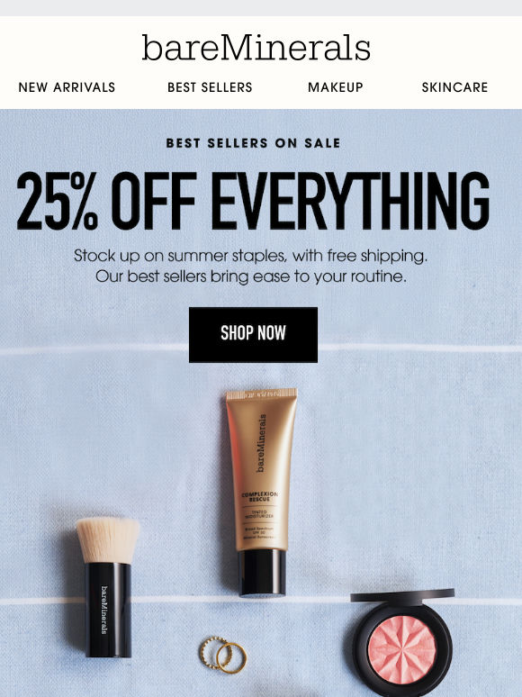 Your favourites. 25% off. Right now.