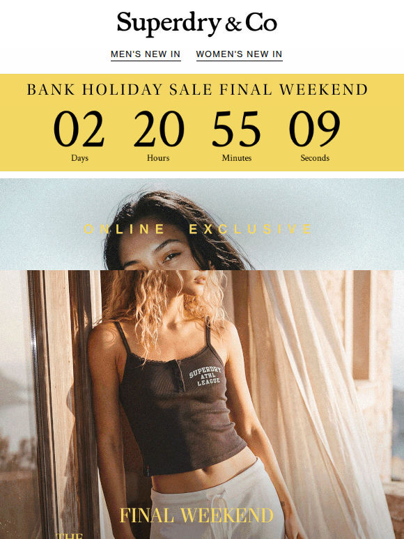 Final Weekend: Bank Holiday Sale Up To 50% Off