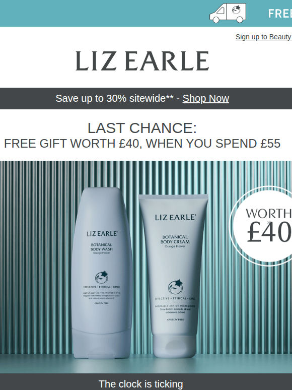 Your free gift, worth £40, ends tonight ⏳