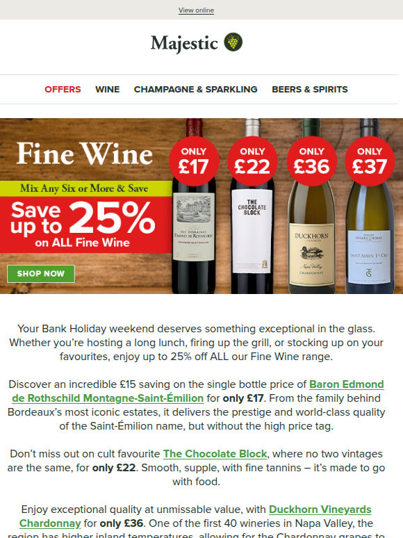 ALL Fine Wine: Up to 25% off