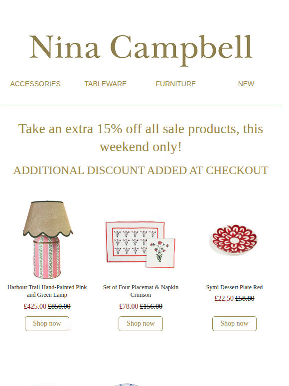 Bank Holiday Sale