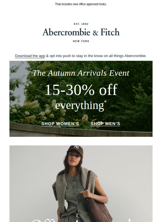15-30% off everything* starts now.
