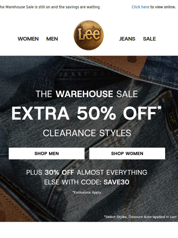Extra 50% off Clearance