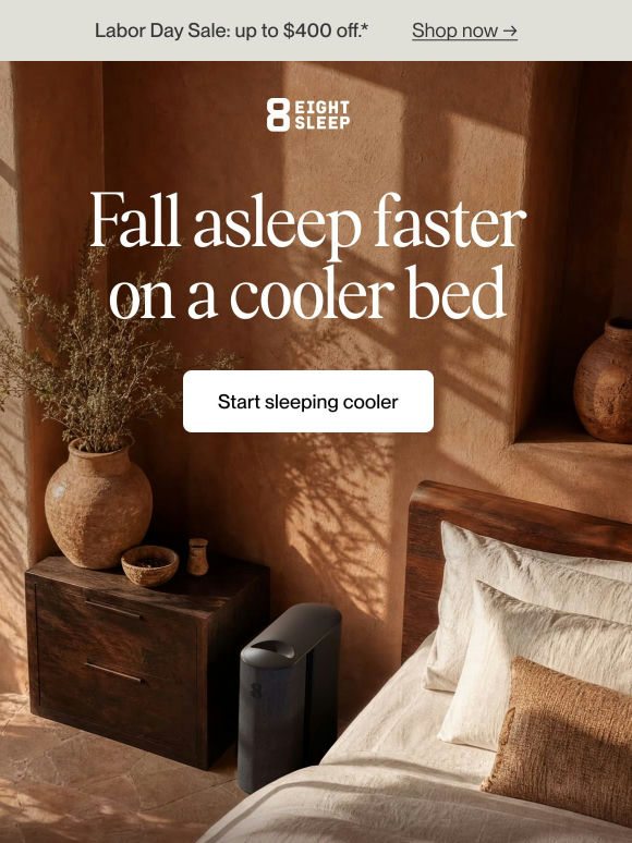 Fall asleep faster on a cooler bed*
