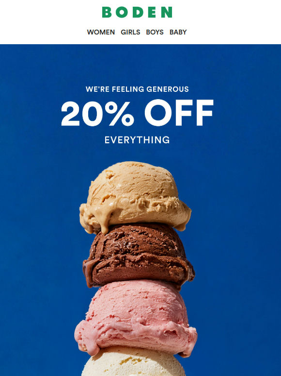 EVERYTHING is 20% off