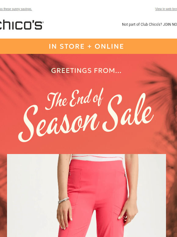 End of season Zenergy®: up to 75% off