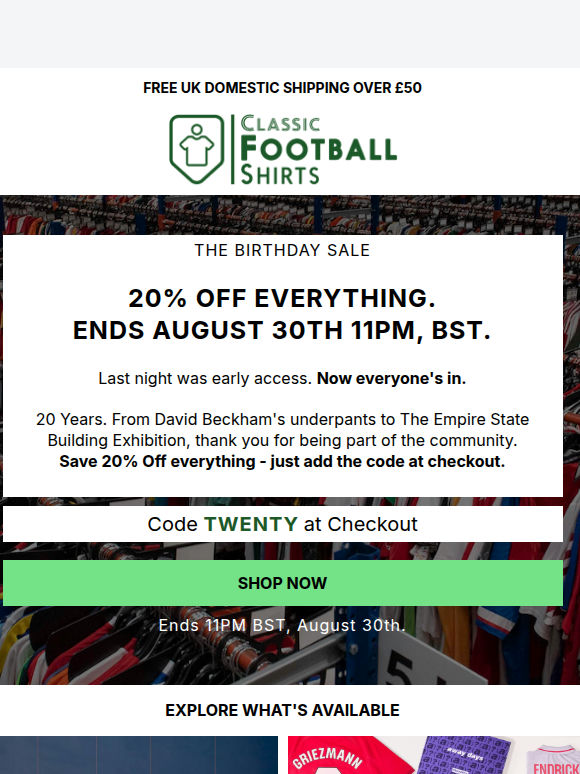 20% OFF EVERYTHING | THE BIRTHDAY SALE 🎉
