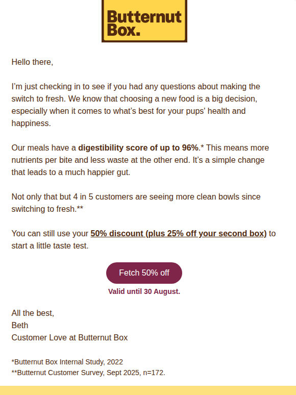 Have a question about going fresh?