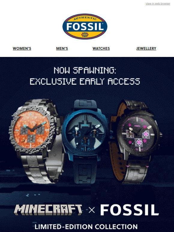 Early Access Unlocked: MINECRAFT X FOSSIL