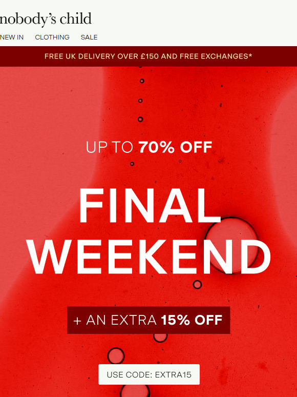 The final sale weekend