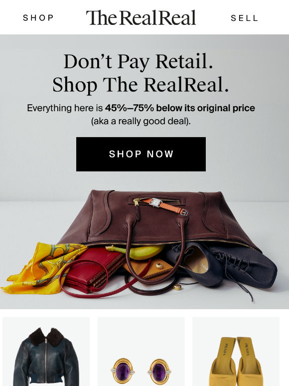Don’t pay retail. Shop The RealReal.