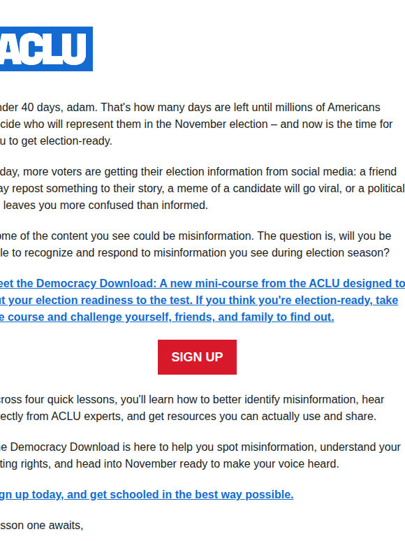 The ACLU challenges you, adam.