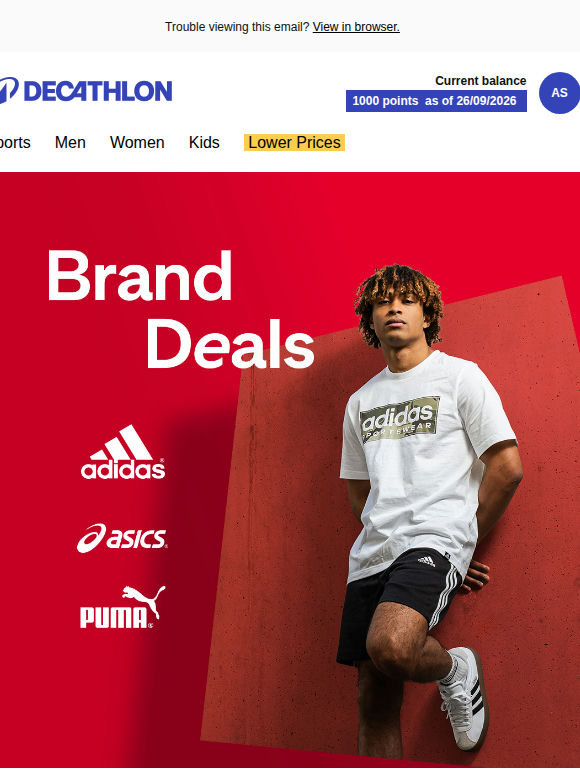 Big brand savings: up to 50% off from Adidas, Asics and more!