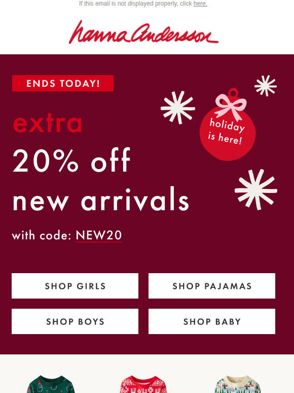 LAST DAY For EXTRA 20% Off NEW Arrivals 🎁