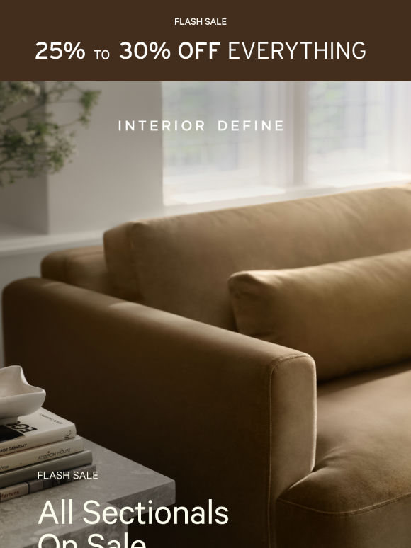 Sectionals, 25-30% off and made for your space