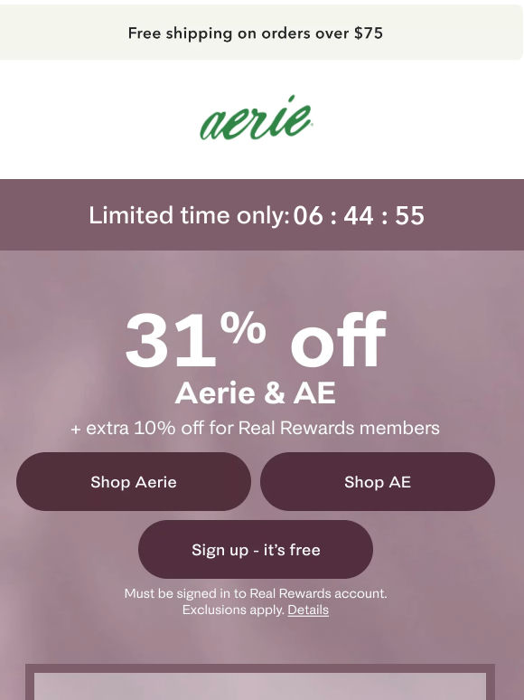 EXTRA 10% off for Real Rewards members!