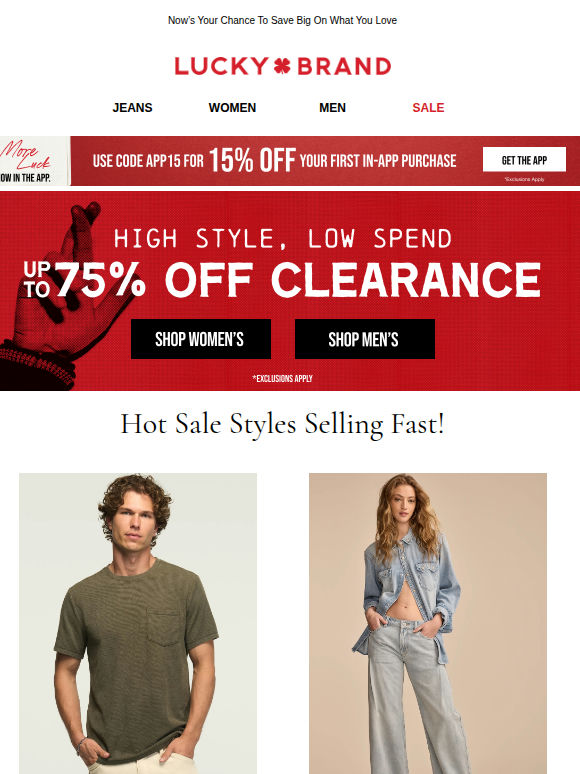 CLEARANCE SALE! Up To 75% Off
