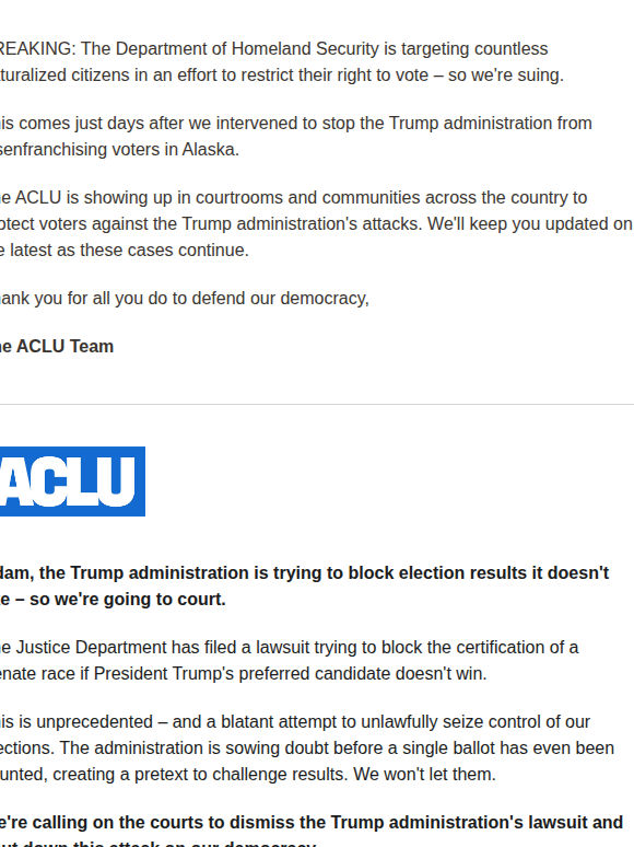 Our second lawsuit this week to stop voter disenfranchisement