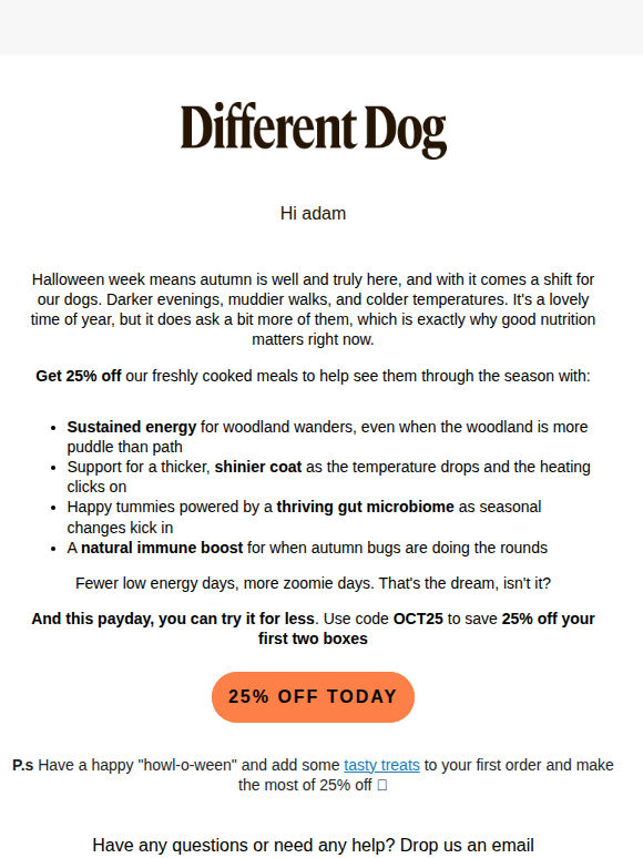 25% off a trick or treat?👻