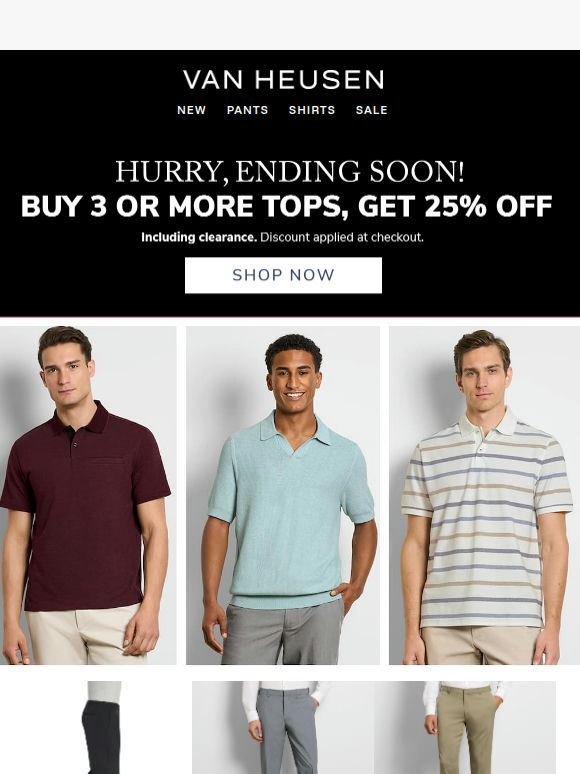 Buy 3+ Tops = 25% Off