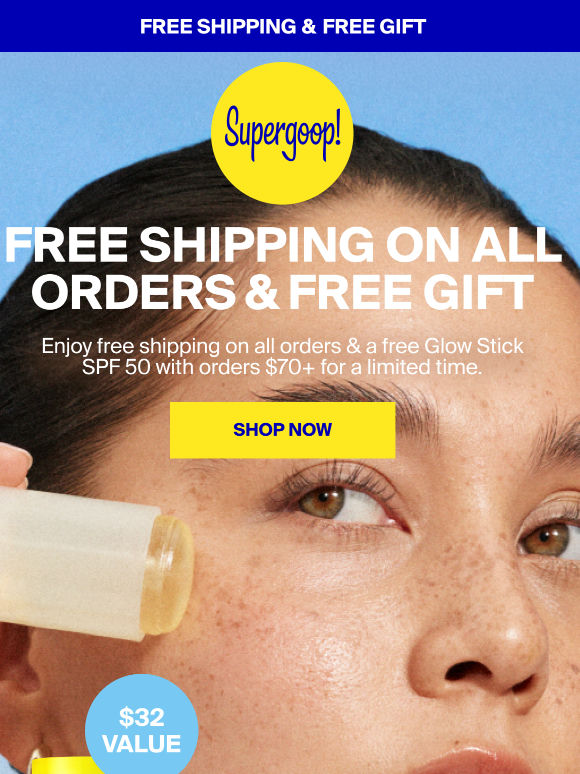SPF shipped free & gift with orders $70+