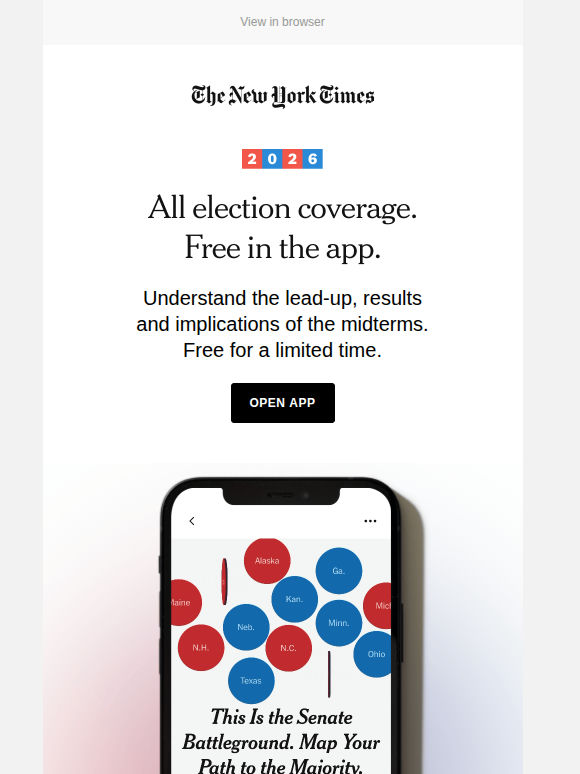 Limited time: Free election coverage in the app.