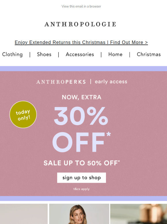 Perks Preview: Extra 30% OFF SALE!