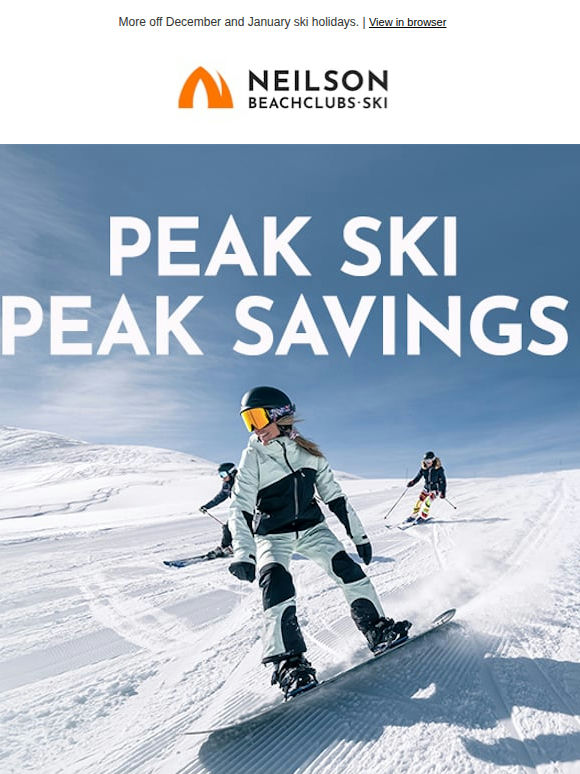 Up to £250pp off your next ski trip