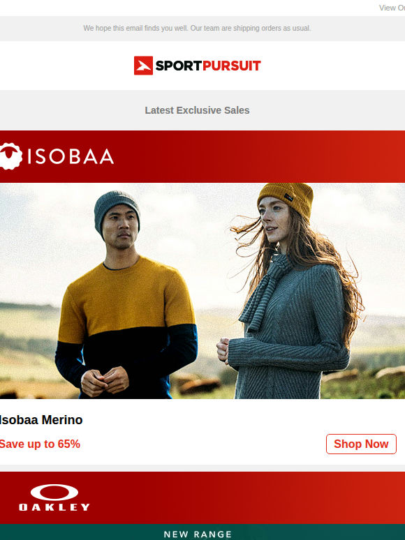 Isobaa Merino | Oakley Clothing | Fully Insulated | Crew Clothing Co | Sunglasses | Up to 71% Off!
