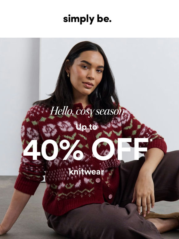 Up to 40% off knitwear? Yes please! 🍂