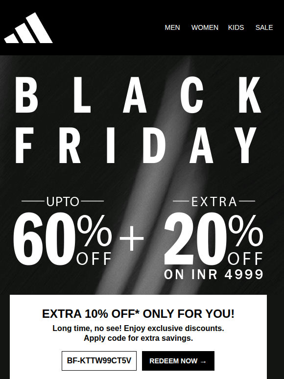 😍 Coupon Inside! Exclusive adidas Black Friday Sale 🎟️