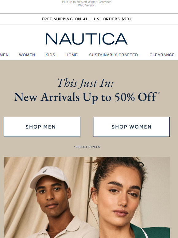 😮 NEW polos, tops & more up to 50% off!