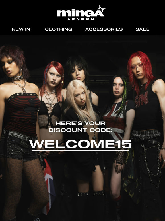 WELCOME. HERE’S 15% OFF.