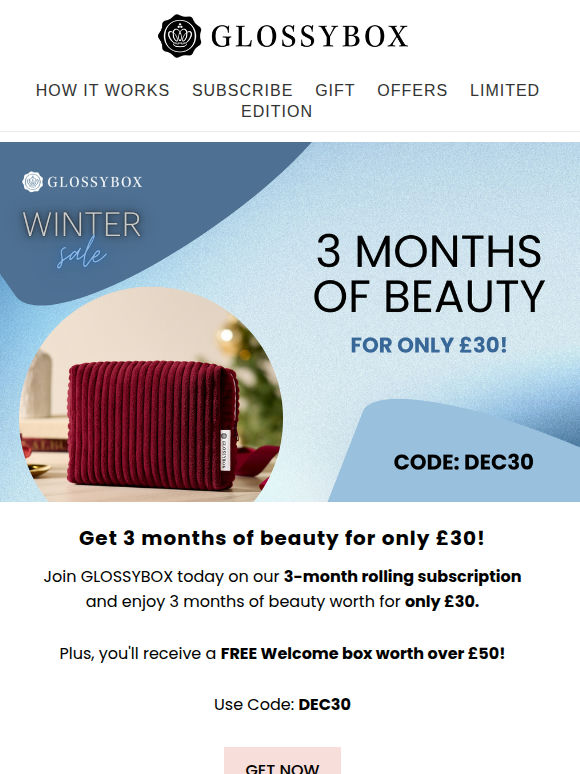 LAST CHANCE: 3 Months £30 ⚠️