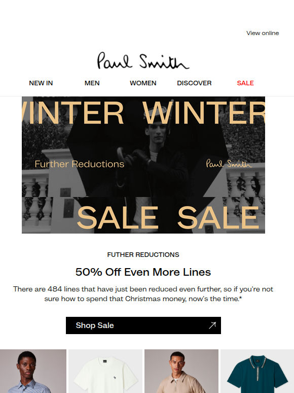 Further Reductions in our Winter Sale