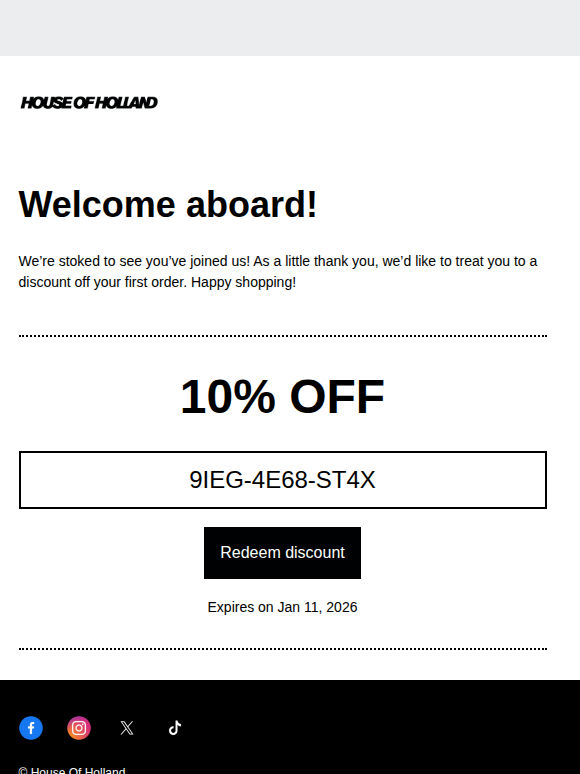 Welcome to House Of Holland