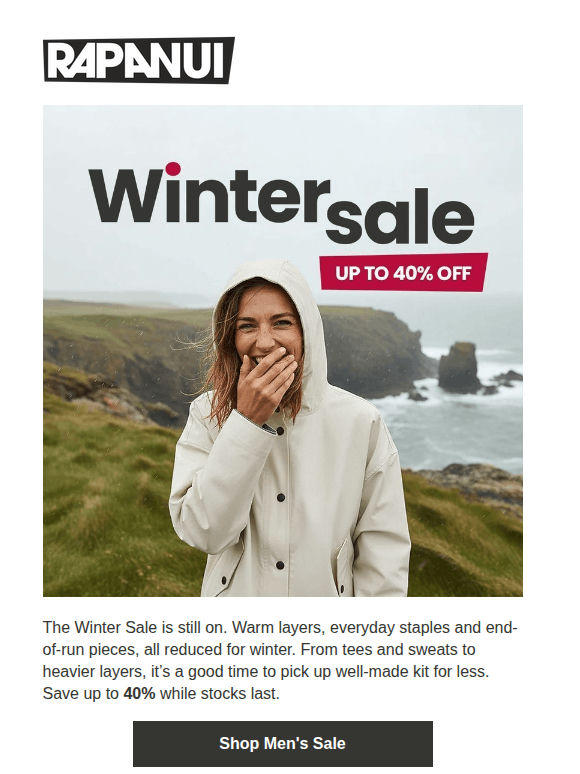 Winter Sale With Up To 40% Off