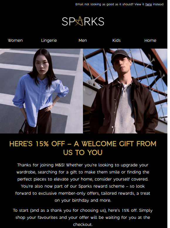 You're in! Welcome to M&S 👋