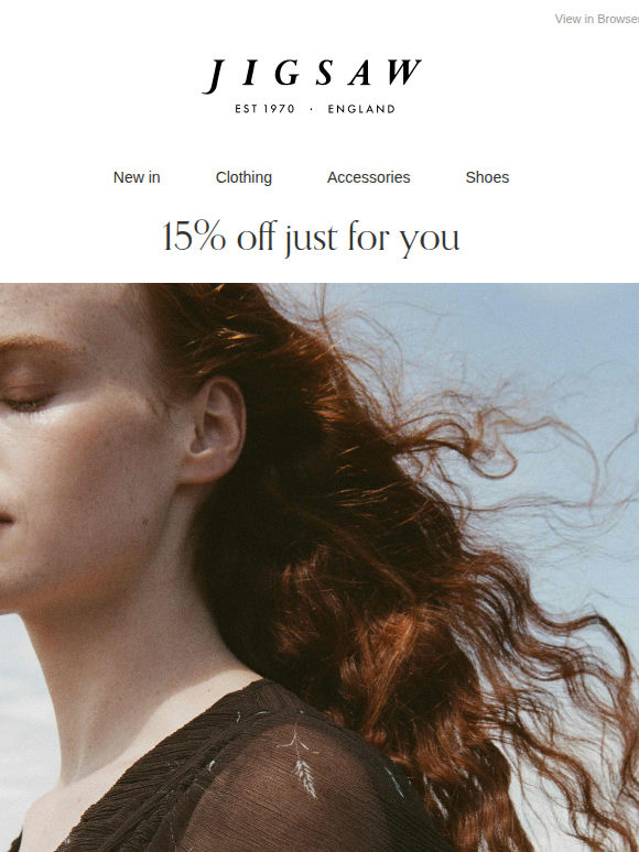 15% off Your First Order