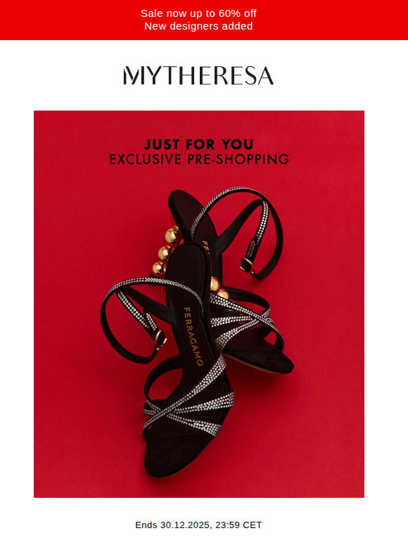 Exclusive pre-shopping: Ferragamo, Saint Laurent, Alaïa