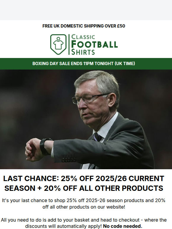 LAST CHANCE: 20% OFF EVERYTHING*